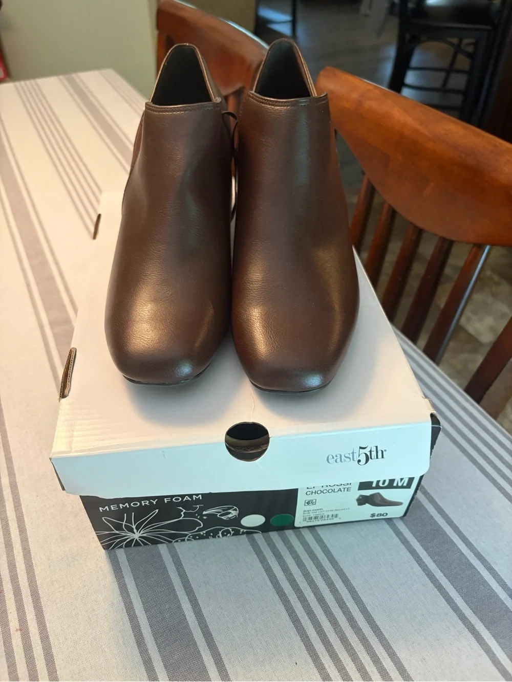 east5th Chocolate Brown Slip-On Ankle Shoes